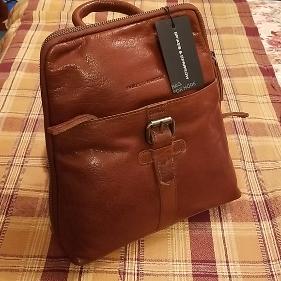 spikes and sparrow leather backpack